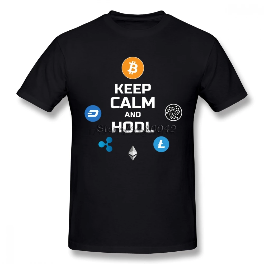HODL криптовалюта Bitcoin пульсация эфириума Litecoin тире монеро футболка для Для мужчин