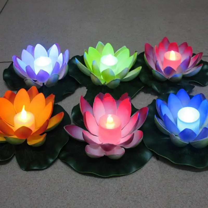 Artificial LED Floating Lotus Flower Candle Lamp With Colorful Changed Lights For Wedding Party Decorations Supplies
Artificial LED Floating Lotus Flower Candle Lamp With Colorful Changed Lights For Wedding Party Decorations Supplies