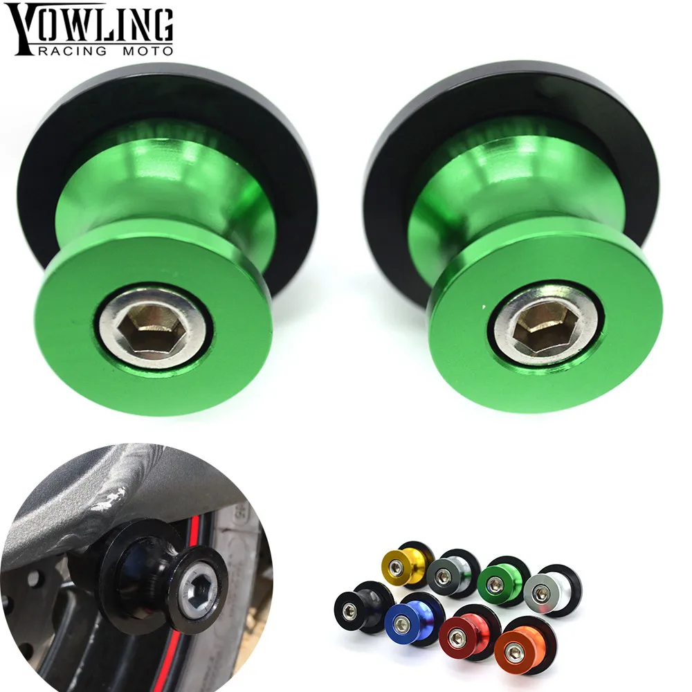 For KAWASAKI Ninja 300 ABS Ninja 600 636 1000 ZX-6R ER-6F ER-6N 6mm-10mm CNC Motorcycle parts Swingarm Sliders Spools Green
For KAWASAKI Ninja 300 ABS Ninja 600 636 1000 ZX-6R ER-6F ER-6N 6mm-10mm CNC Motorcycle parts Swingarm Sliders Spools Green