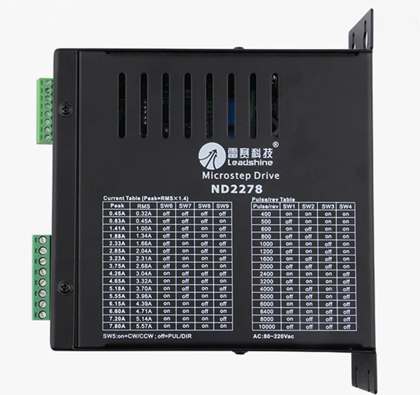 ND2278 обновление MD2278 Leadshine NEMA34 NEMA42 2 фазный Драйвер шагового двигателя 80 220VAC 7.8A ЧПУ