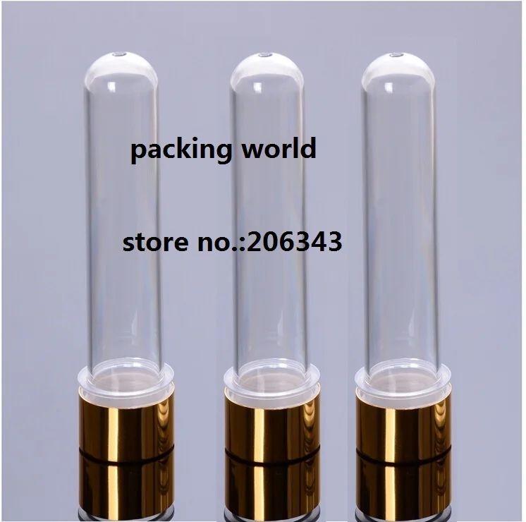 40ML transparent plastic PET tube with gold lid for mask cream testing or serum testing or sample tube bottle
40ML transparent plastic PET tube with gold lid for mask cream testing or serum testing or sample tube bottle