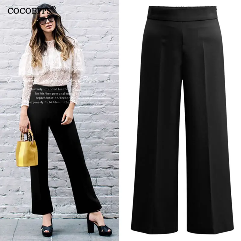 COCOEPPS 2019 New Fashion Summer Plus Size Casual loose Pants Women Straight Black Regular Big Size Solid High waist Long Pants
COCOEPPS 2019 New Fashion Summer Plus Size Casual loose Pants Women Straight Black Regular Big Size Solid High waist Long Pants