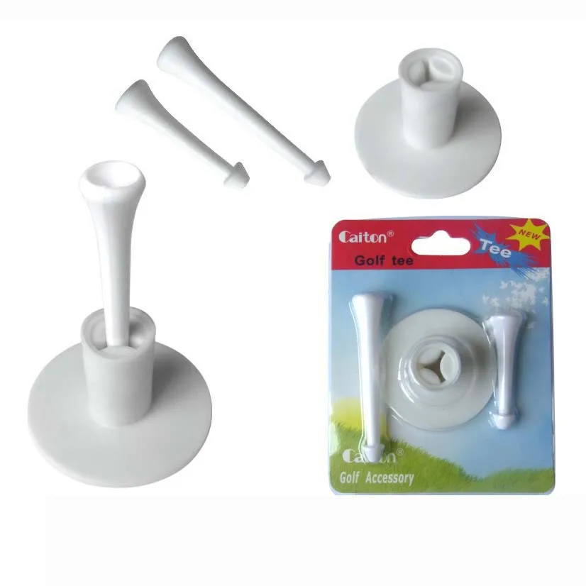 Golf tee rubber holder + 2 tees 3" & 1 3/4" long practice swing trainer training
Golf tee rubber holder + 2 tees 3" & 1 3/4" long practice swing trainer training
