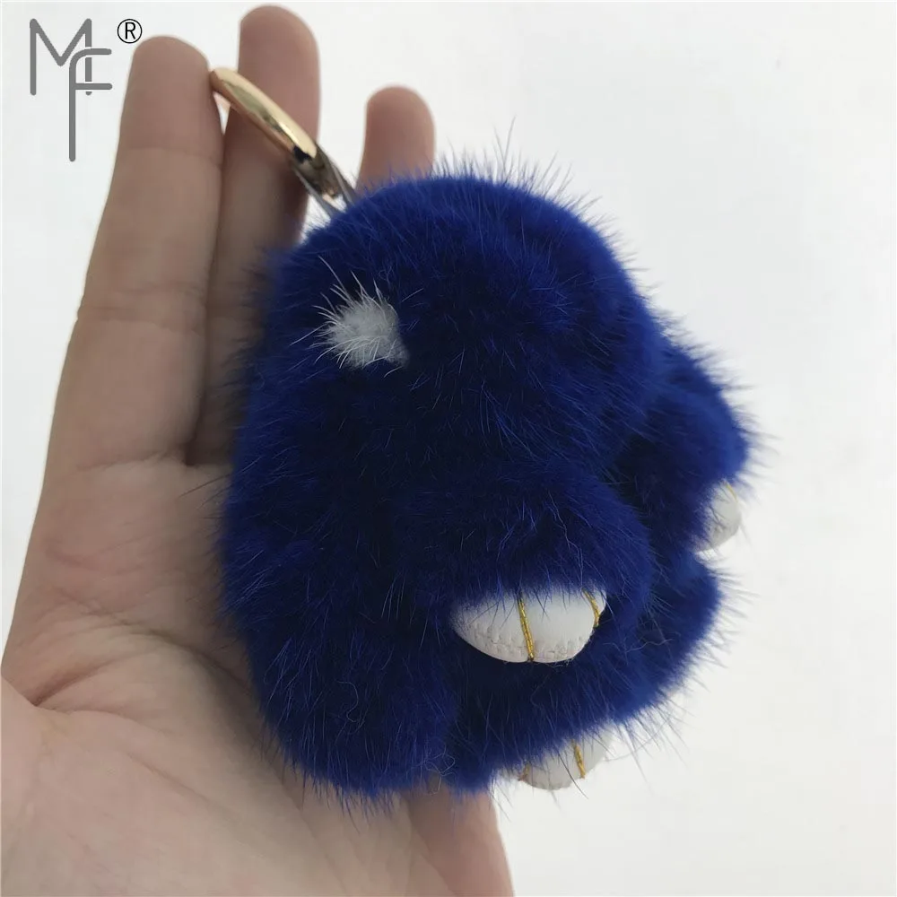 Magicfur - 8 см из натурального меха норки милый кролик Королевский синий кукольный