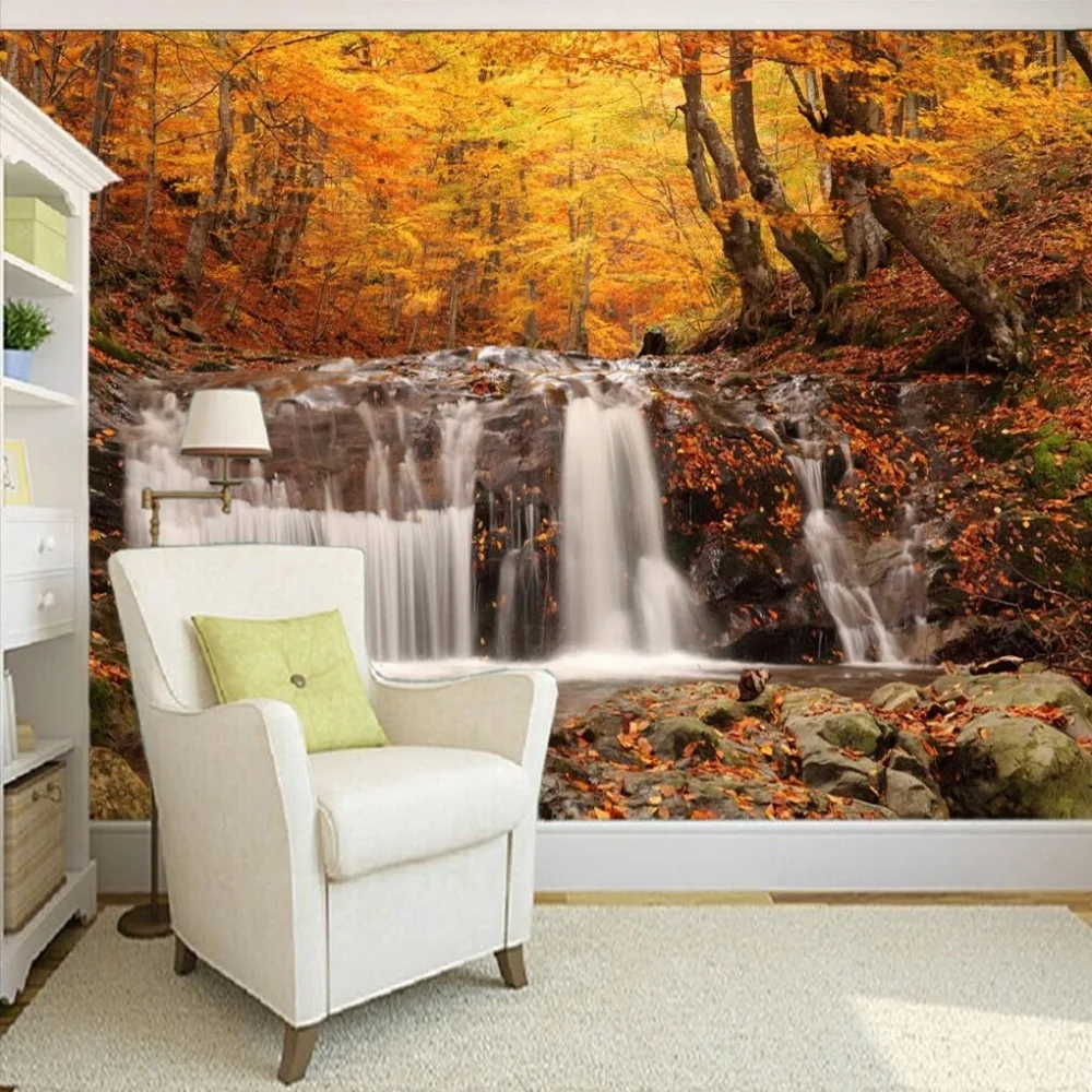 Custom 3D Photo Wallpaper Autumn Forest Waterfall Creek Photography Background Decorative Painting Wallpaper For Bedroom Walls
Custom 3D Photo Wallpaper Autumn Forest Waterfall Creek Photography Background Decorative Painting Wallpaper For Bedroom Walls