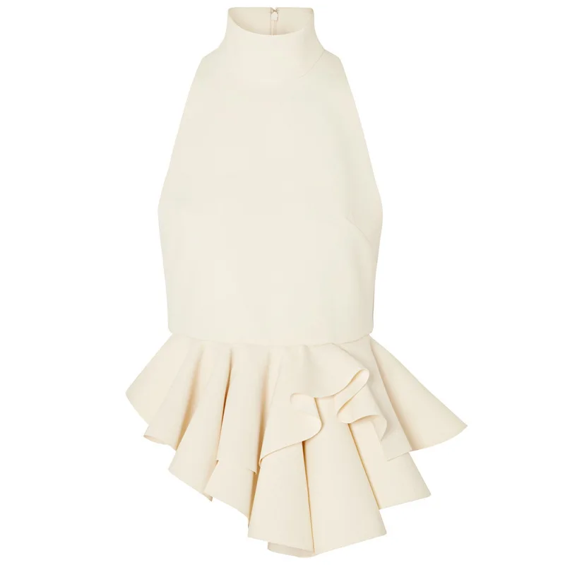 women clothes tops summer sleeveless stand collar shirt solid ruffles office lady elegant plus size elastic shirt xxl
women clothes tops summer sleeveless stand collar shirt solid ruffles office lady elegant plus size elastic shirt xxl