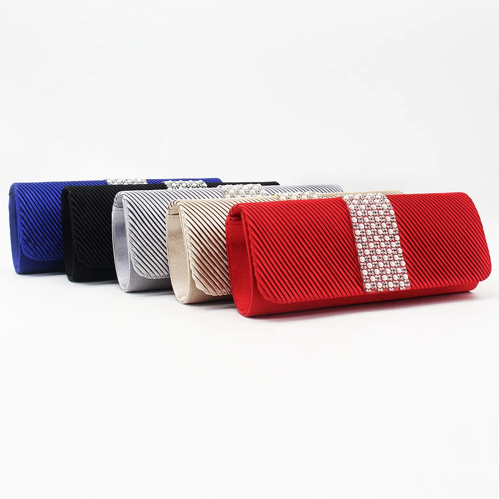 European American Style Pleated Drape Satin Clutch Bag New Design Diamonds Crystal Rhinestone Diamante Evening Bag
European American Style Pleated Drape Satin Clutch Bag New Design Diamonds Crystal Rhinestone Diamante Evening Bag