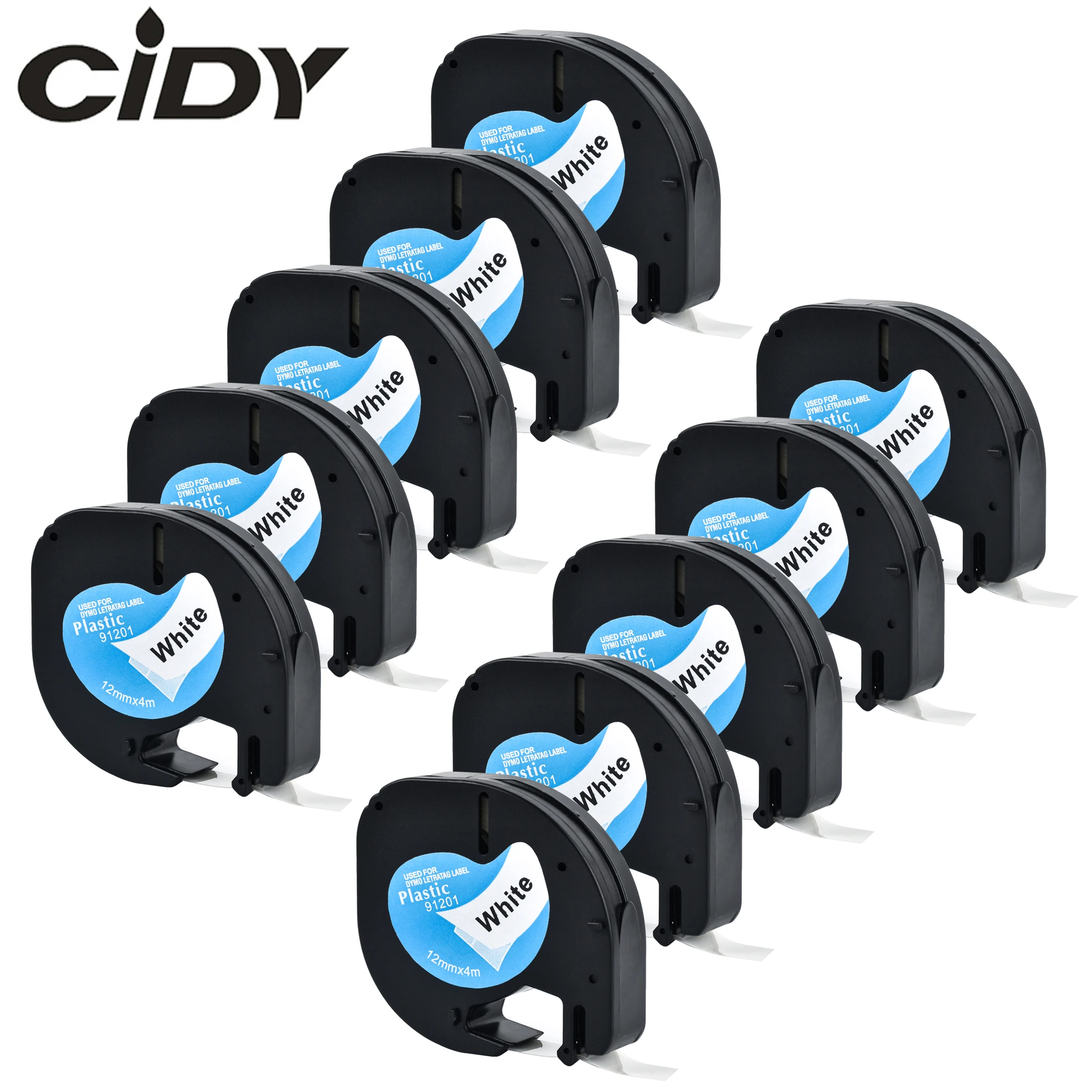 CIDY 10pcs plastic dymo letratag tape 12mm black on white LT91201 LT 91201 91331 91221 for dymo ribbon printer label for LT-100H
CIDY 10pcs plastic dymo letratag tape 12mm black on white LT91201 LT 91201 91331 91221 for dymo ribbon printer label for LT-100H