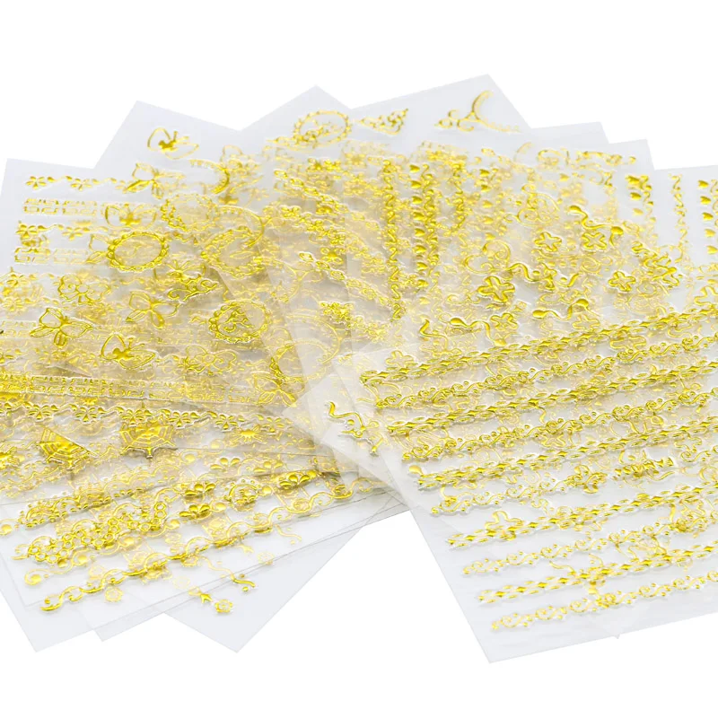 30Pcs/Lot Nail Stickers 3D Gold Heart/Butterfly Pattern Nail Glitter For Gel Polish Nail Art Transfer Stickers Decals NL24
30Pcs/Lot Nail Stickers 3D Gold Heart/Butterfly Pattern Nail Glitter For Gel Polish Nail Art Transfer Stickers Decals NL24