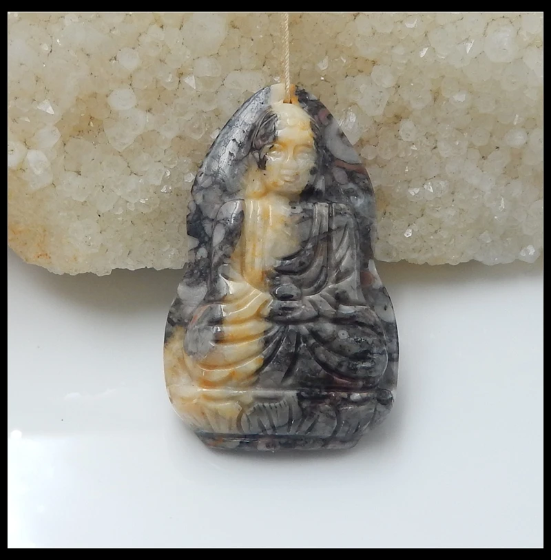 Sale 1Pcs Crinoid fossil Carved Buddha Necklace Pendant 48x31x8mm 16g Fashion Jewelry Accessories
Sale 1Pcs Crinoid fossil Carved Buddha Necklace Pendant 48x31x8mm 16g Fashion Jewelry Accessories