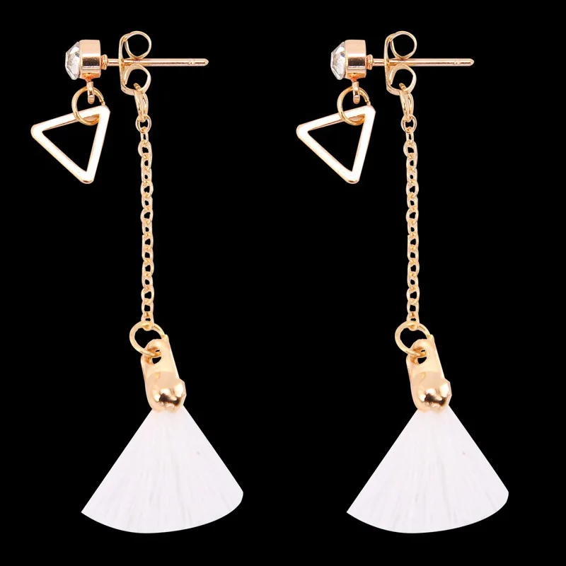 Red Black White Pink Blue Grey Cotton String Tassel Chain Pendant Hollow Triangle Golden Drop Earrings Dangle Earrings
Red Black White Pink Blue Grey Cotton String Tassel Chain Pendant Hollow Triangle Golden Drop Earrings Dangle Earrings
