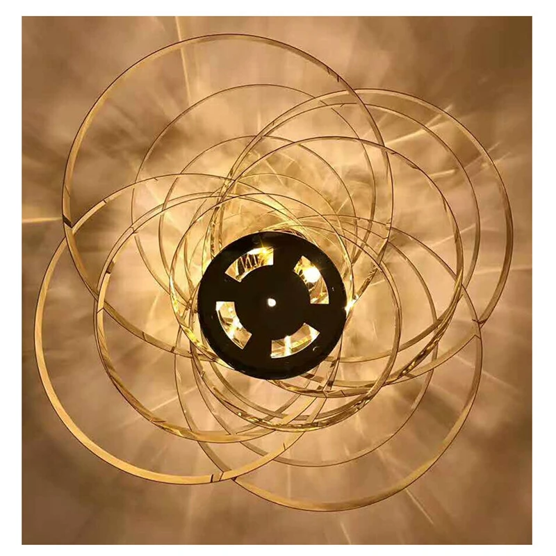 Современный арт деко Торнадо светодиодный подвесной светильник из нержавеющей стали покрытие золото