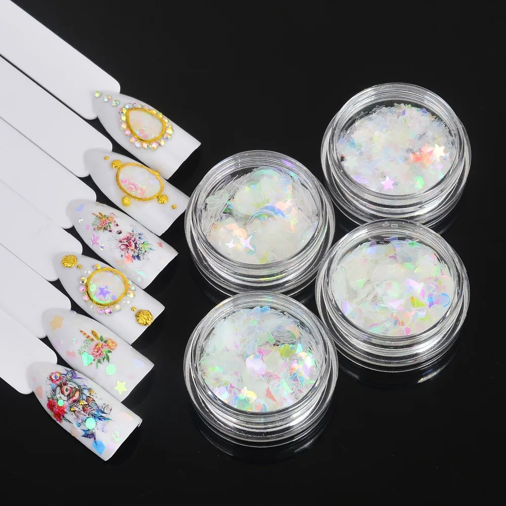 1pcs AB Nail Glitter Flakes Mix Star Moon Heart Round Symphony Sequins Pigment Nail Art Decor Powder Holographic Manicure
1pcs AB Nail Glitter Flakes Mix Star Moon Heart Round Symphony Sequins Pigment Nail Art Decor Powder Holographic Manicure