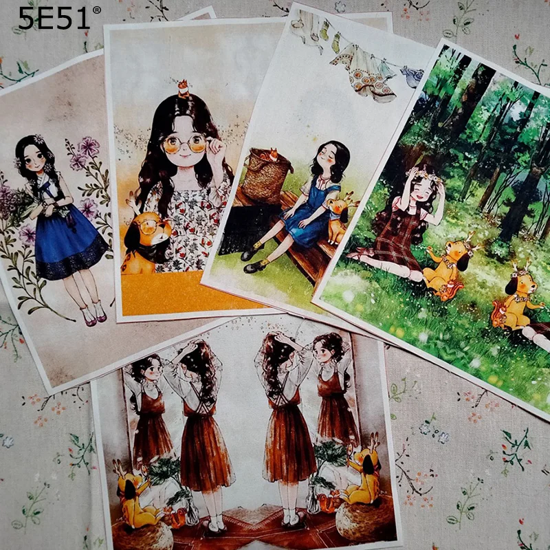 Forest girl hand dyed fabric DIY handmade fabric / digital printed cloth patch cloth dyed canvas 24*24cm
Forest girl hand dyed fabric DIY handmade fabric / digital printed cloth patch cloth dyed canvas 24*24cm