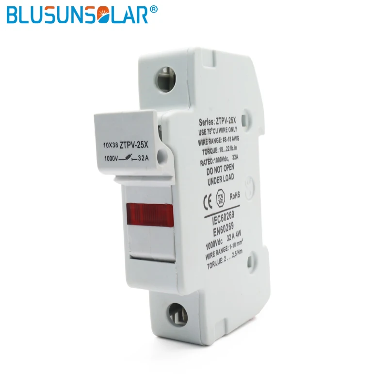 20PCS Solar PV Fuse 1-30A 1000VDC 10X38 gPV with 10PCS LED Solar Fuse Box Holder for System Protection BX02346
20PCS Solar PV Fuse 1-30A 1000VDC 10X38 gPV with 10PCS LED Solar Fuse Box Holder for System Protection BX02346