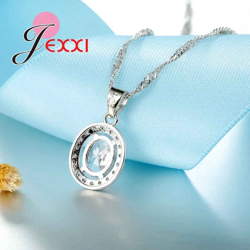 Classic Design Crystal Zircon Wedding Jewelry Sets Oval Silver Earrings Necklaces Set For Women Jewelry Collares
Classic Design Crystal Zircon Wedding Jewelry Sets Oval Silver Earrings Necklaces Set For Women Jewelry Collares