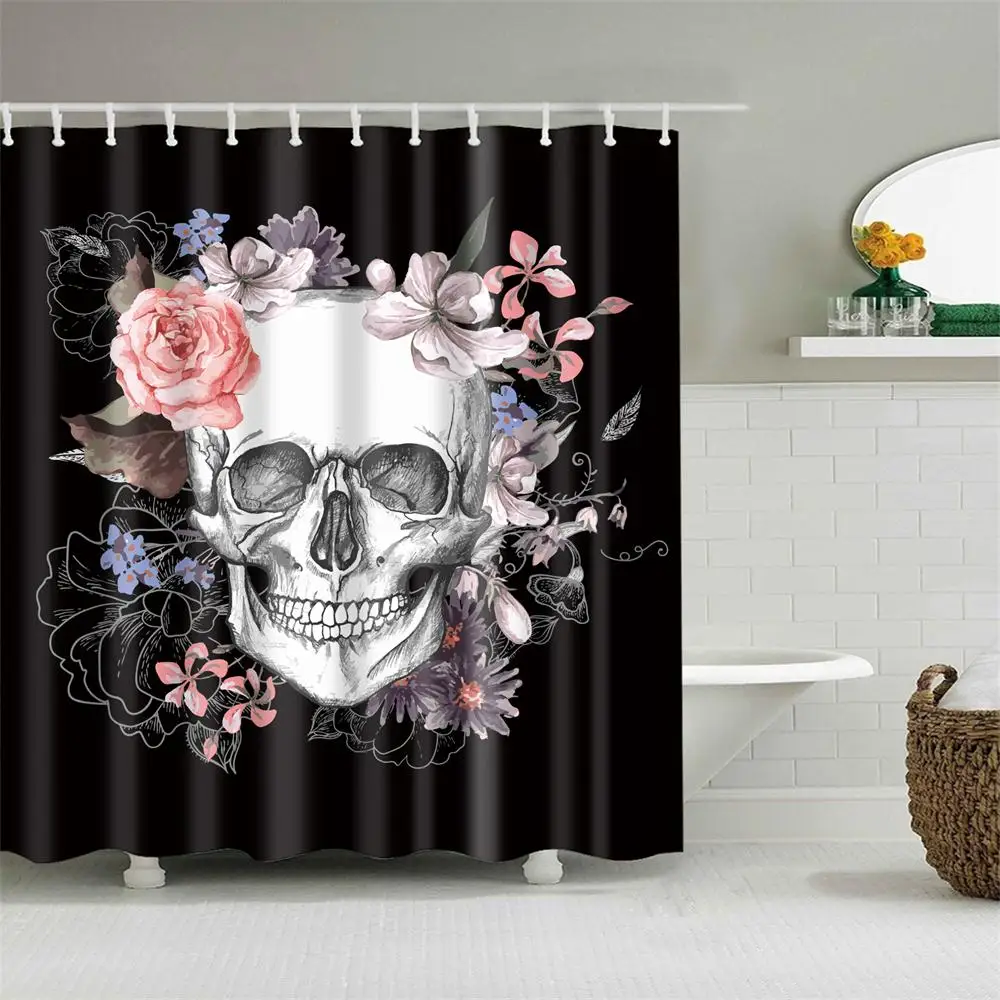 Dafield Sugar Skull Shower Curtain with Flower Waterproof Fabric for Bathroom With Hooks
Dafield Sugar Skull Shower Curtain with Flower Waterproof Fabric for Bathroom With Hooks