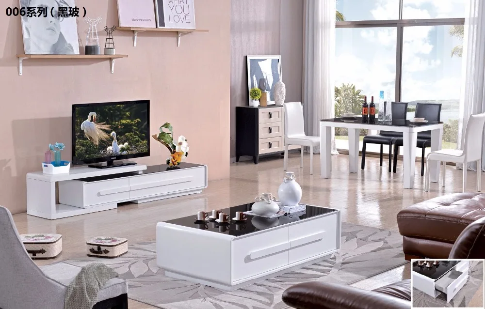 CJTV006 Minimalist Modern living room furniture Tempered glass surface TV stand cabinet coffee tea table furniture set
CJTV006 Minimalist Modern living room furniture Tempered glass surface TV stand cabinet coffee tea table furniture set
