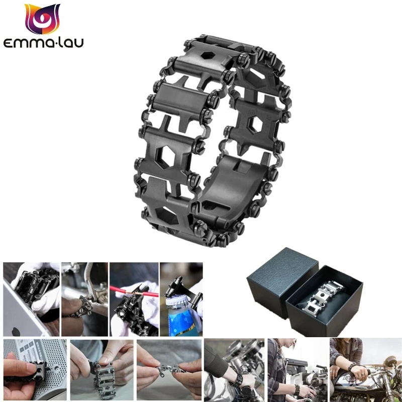29 in 1 Multifunction Steel Tread Bracelet Outdoor Survival Bolt Driver Tools Kit Travel Wearable Multitool Stainless Steel
29 in 1 Multifunction Steel Tread Bracelet Outdoor Survival Bolt Driver Tools Kit Travel Wearable Multitool Stainless Steel