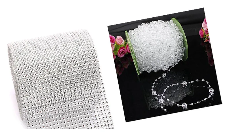 2 Pieces / lot, silver diamon rhinestone ribbon wrap clear crystal like beads roll 8mm 3mm 60m crystal acrylic party garland
2 Pieces / lot, silver diamon rhinestone ribbon wrap clear crystal like beads roll 8mm 3mm 60m crystal acrylic party garland