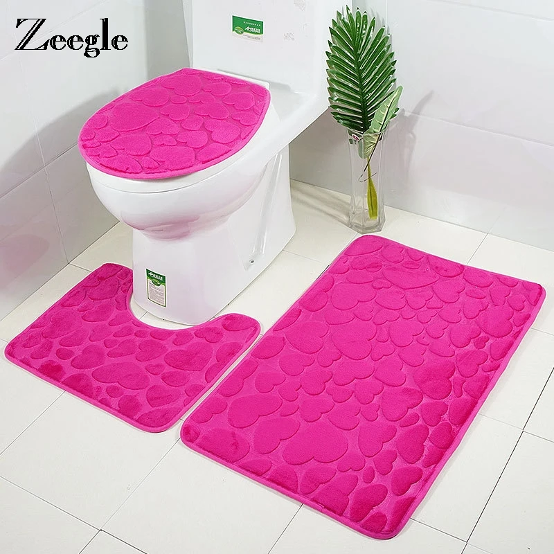 Zeegle Embossing Bathroom Carpet Toilet Floor Mat 3D Bathroom Mat Toilet Rugs Anti-slip Mat Shower Room Mats Toilet Cover Set
Zeegle Embossing Bathroom Carpet Toilet Floor Mat 3D Bathroom Mat Toilet Rugs Anti-slip Mat Shower Room Mats Toilet Cover Set
