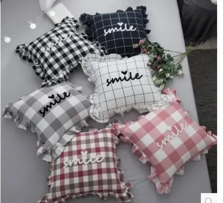 45x45cm 100% cotton lattice pattern classic pillowcase lace ruffles flounced cushion cover sofa lumbar pillow covers
45x45cm 100% cotton lattice pattern classic pillowcase lace ruffles flounced cushion cover sofa lumbar pillow covers