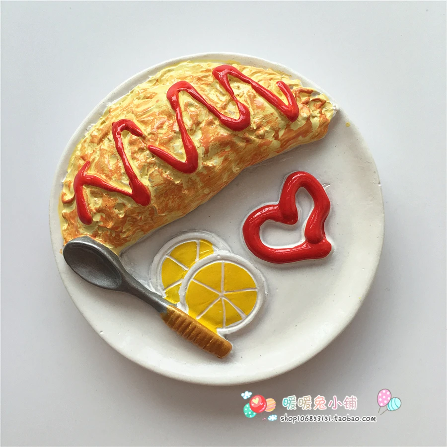 Ketchup, egg, rice, breakfast, food, resin, refrigerator, three-dimensional magnetic stickers
Ketchup, egg, rice, breakfast, food, resin, refrigerator, three-dimensional magnetic stickers