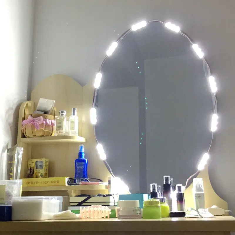 DIY Hollywood Style LED Mirror Light Dimmable 60 LEDs 9.8FT LED Module Makeup Mirror Vanity LED Light for Dressing Table/Kitchen
DIY Hollywood Style LED Mirror Light Dimmable 60 LEDs 9.8FT LED Module Makeup Mirror Vanity LED Light for Dressing Table/Kitchen