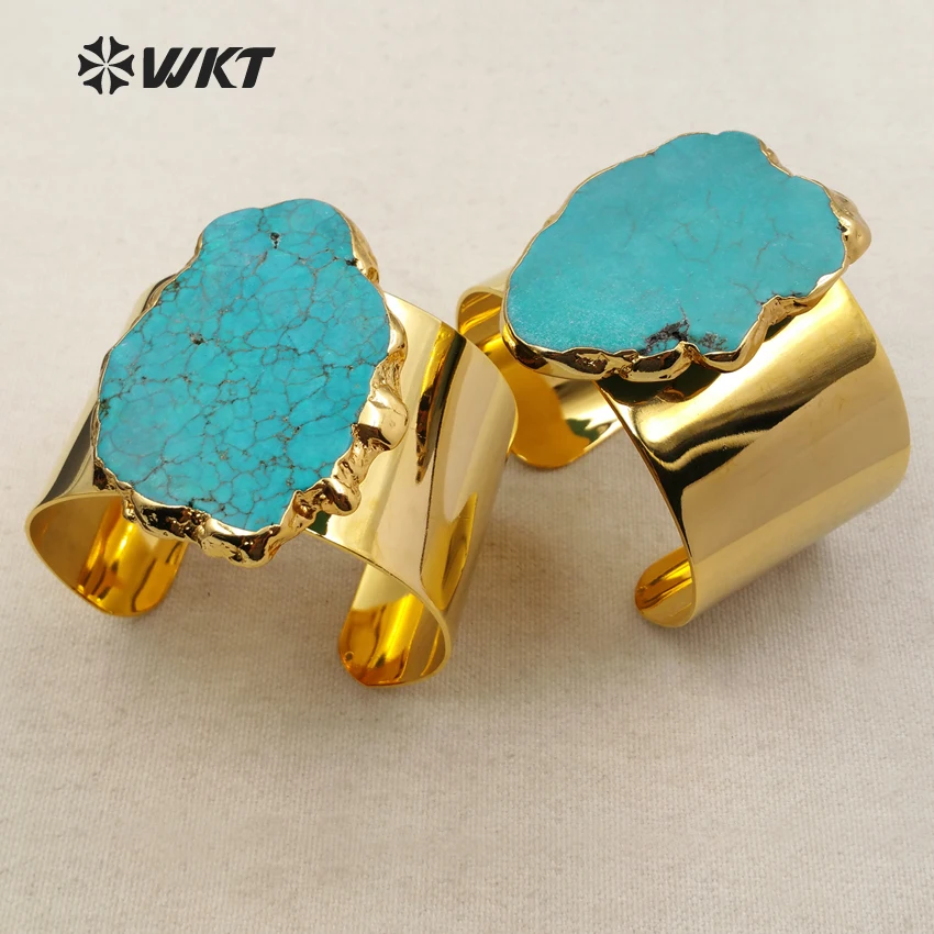 WT-B348 оптовая продажа, широкий браслет из натурального камня Howlite, с гальваническим покрытием 24K IPG
WT-B348 оптовая продажа, широкий браслет из натурального камня Howlite, с гальваническим покрытием 24K IPG