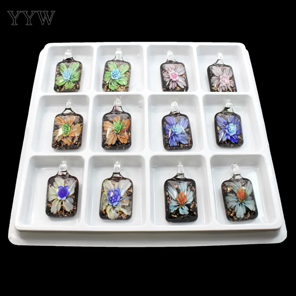 12pcs Multicolor Inner Flower Lampworking Glass Pendant 2019 Fashion Jewelry Accessories New Lampworked Rectangle Female Pendant
12pcs Multicolor Inner Flower Lampworking Glass Pendant 2019 Fashion Jewelry Accessories New Lampworked Rectangle Female Pendant