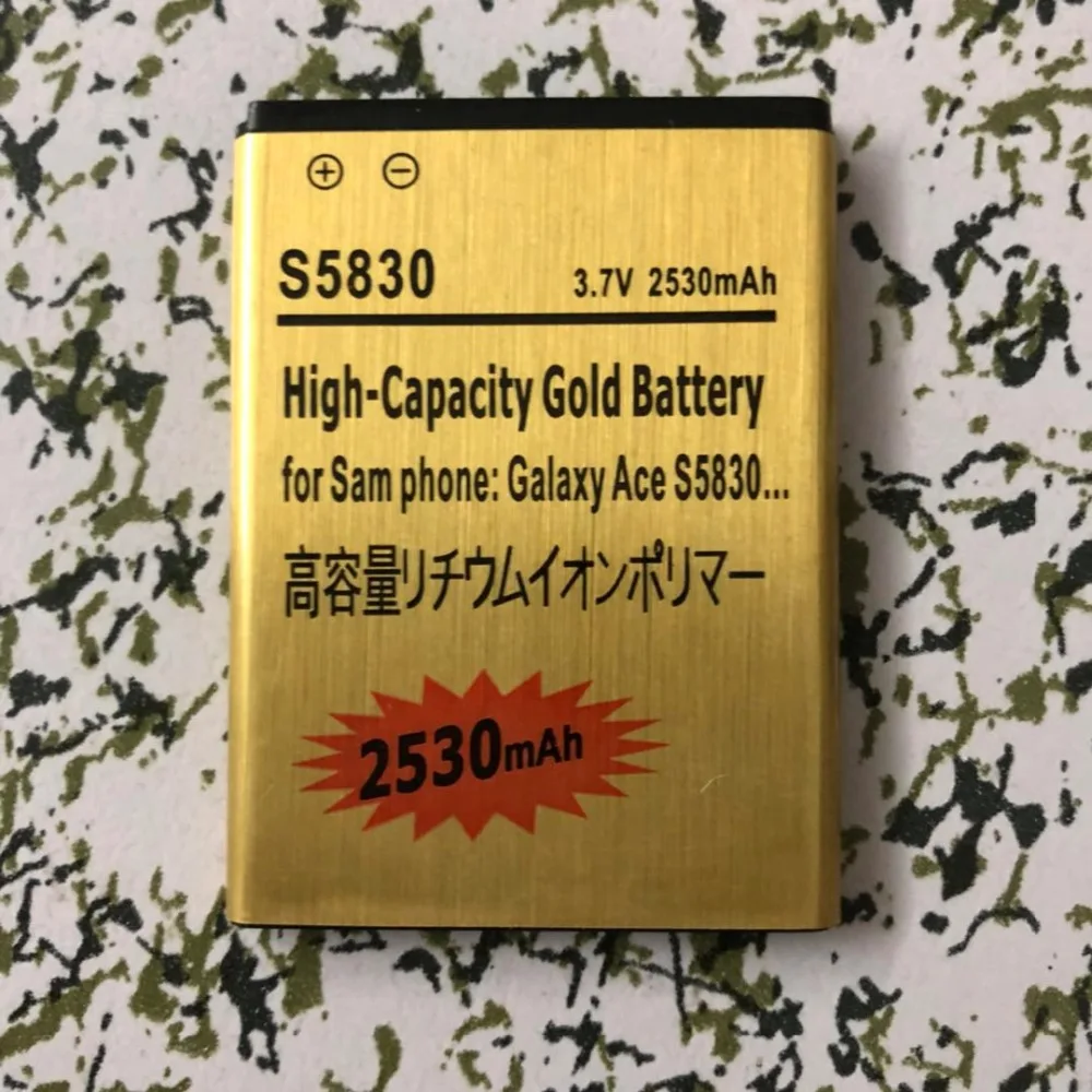 Золотой аккумулятор EB494358VU для SAMSUNG Galaxy Ace Gio Pro S5830 S5660|Аккумуляторы мобильных