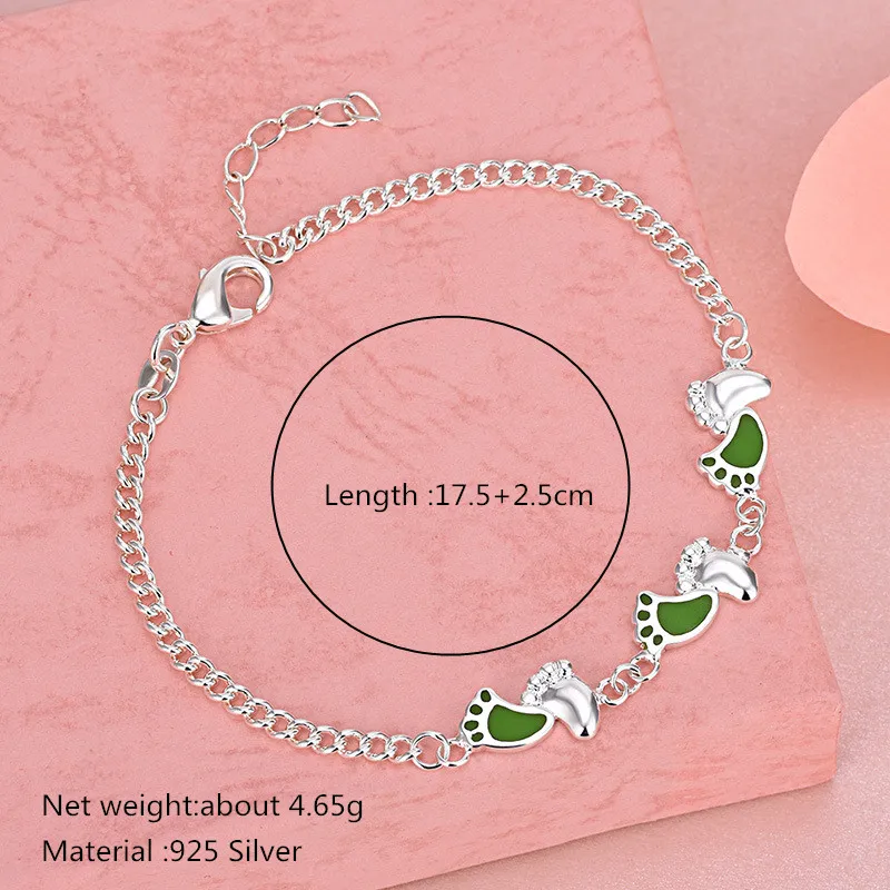 Buyee Fashion Bracelets Women Lovely Footprints Green Enamel Bangles Bracelet for Women Fashion Party Gift Jewelry
Buyee Fashion Bracelets Women Lovely Footprints Green Enamel Bangles Bracelet for Women Fashion Party Gift Jewelry