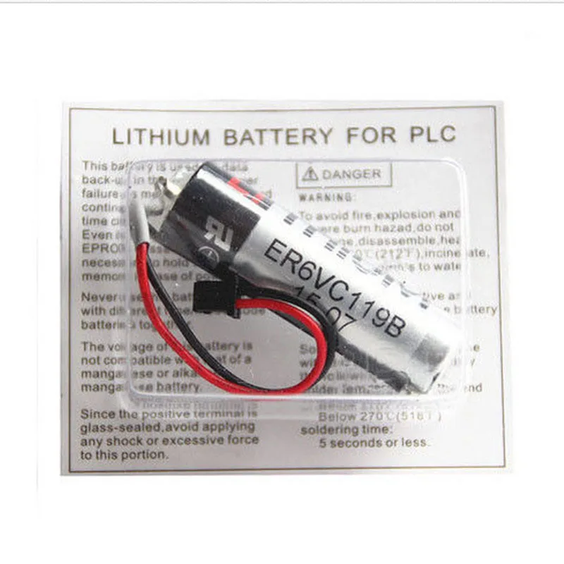 Original New ER6V ER6VC119B Battery Pack 3.6V 2400mAh PLC Industrial Lithium Batteries With Black Plugs Connectors
Original New ER6V ER6VC119B Battery Pack 3.6V 2400mAh PLC Industrial Lithium Batteries With Black Plugs Connectors