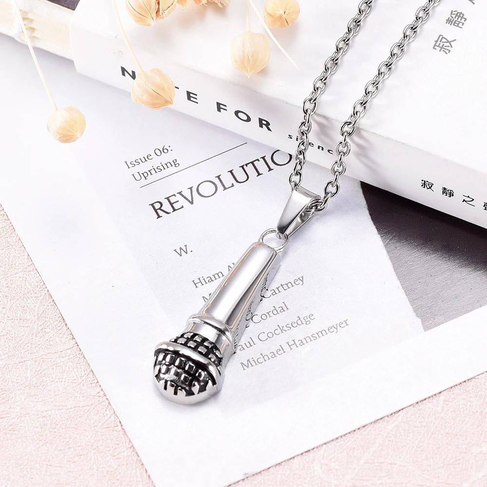 Cool Unisex Design microphone shape Memorial Ashes Keepsake Stainless steel Urn Pendant Cremation Locket
Cool Unisex Design microphone shape Memorial Ashes Keepsake Stainless steel Urn Pendant Cremation Locket