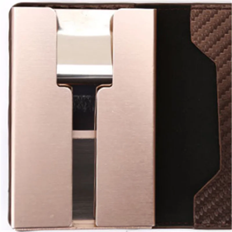 BISI GORO 2018 men and women credit card holder id business case wallet for metal pu leather solid steel box | Багаж и сумки