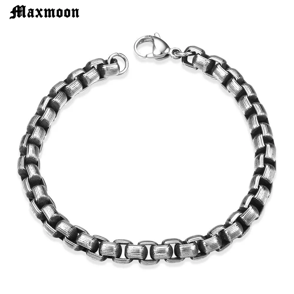 Браслет Maxmoon из нержавеющей стали для мужчин и женщин, простые браслеты-цепочки в стиле хип-хоп, вечерние ювелирные изделия в стиле панк-рок
Браслет Maxmoon из нержавеющей стали для мужчин и женщин, простые браслеты-цепочки в стиле хип-хоп, вечерние ювелирные изделия в стиле панк-рок