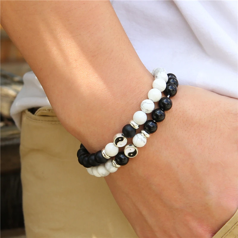 Couples lovers bracelets White and black beads bracelet women men Taiji ying yang charm bracelet friendship jewelry male female
Couples lovers bracelets White and black beads bracelet women men Taiji ying yang charm bracelet friendship jewelry male female