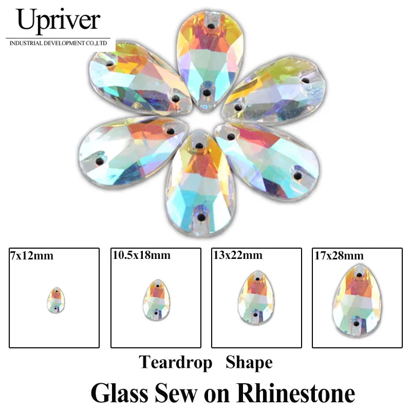 Upriver All Sizes Clear AB Crystal AB Whtie AB Flatback Drop Water 2 Holes Glass Sewing On Rhinestones For Wedding Decoration
Upriver All Sizes Clear AB Crystal AB Whtie AB Flatback Drop Water 2 Holes Glass Sewing On Rhinestones For Wedding Decoration