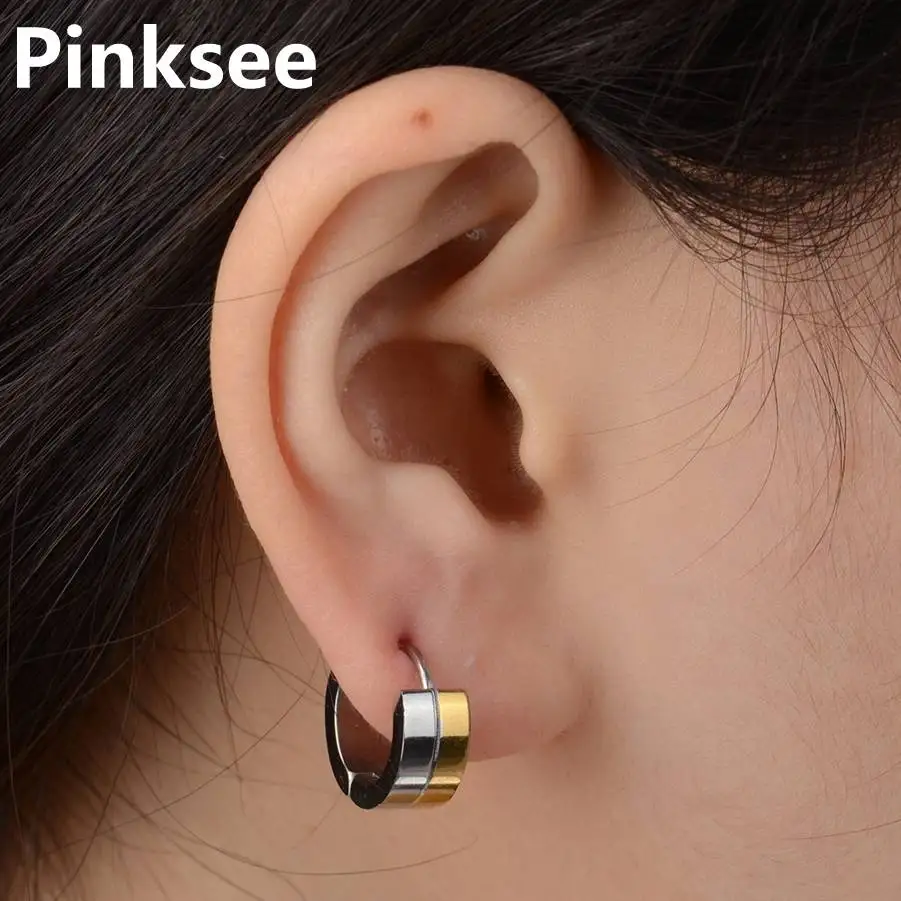 Punk Mens Women Golden 316L Stainless Steel Huggie Hoop Earrings Gauges Ear Jewelry Gift High Quailty earring hoops
Punk Mens Women Golden 316L Stainless Steel Huggie Hoop Earrings Gauges Ear Jewelry Gift High Quailty earring hoops