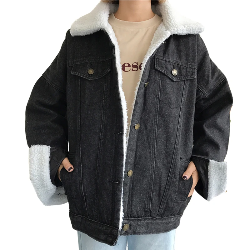 New fashion women denim coat girl denim jacket thick bomber jacket keep warm black plus size dinim Plus cashmer outerwear QH1137
New fashion women denim coat girl denim jacket thick bomber jacket keep warm black plus size dinim Plus cashmer outerwear QH1137