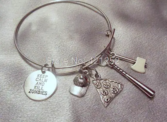 12pcs/lot Walking Dead Glen Inspired Expandable keep calm and kill the zombies Cuff Bracelet silver tone
12pcs/lot Walking Dead Glen Inspired Expandable keep calm and kill the zombies Cuff Bracelet silver tone