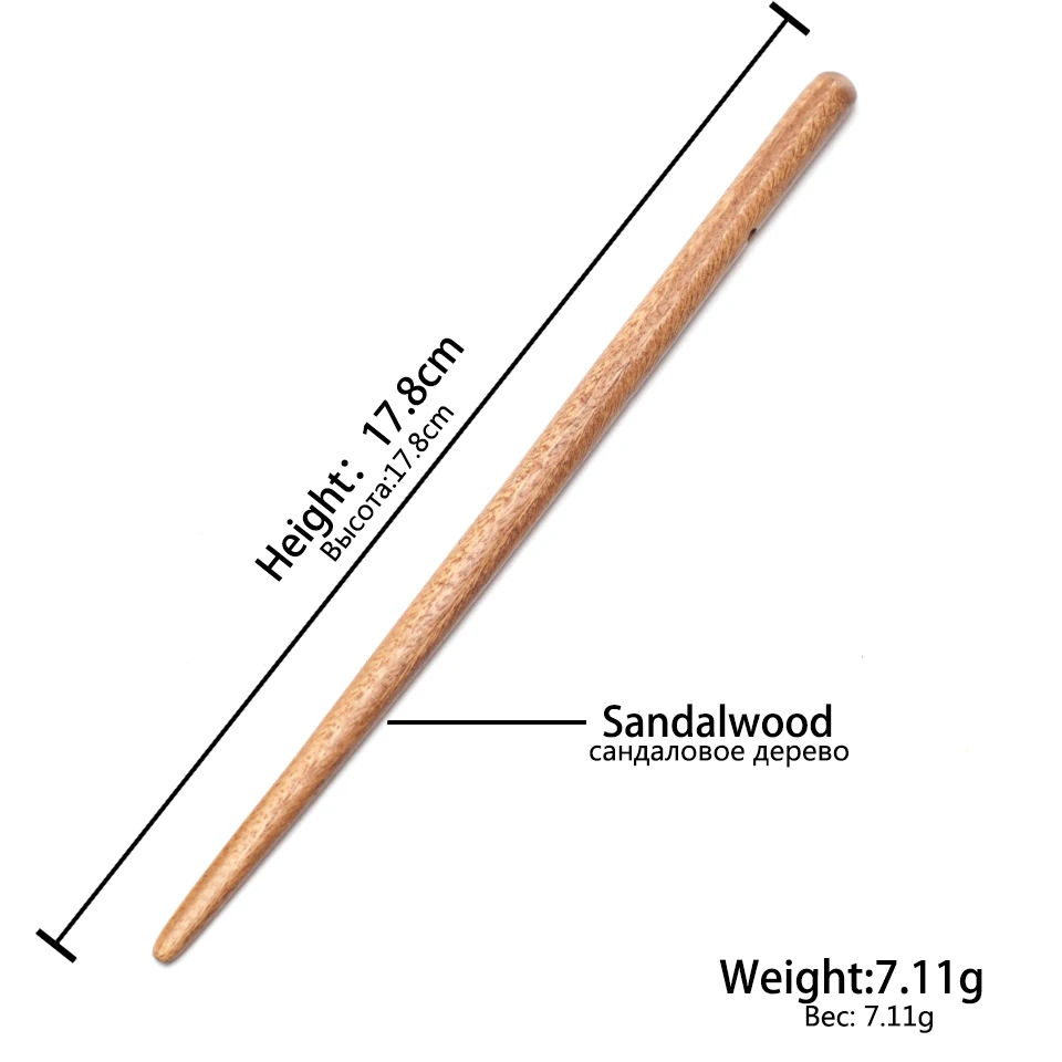 Женские шпильки для волос из натурального старого сандалового дерева винтажные