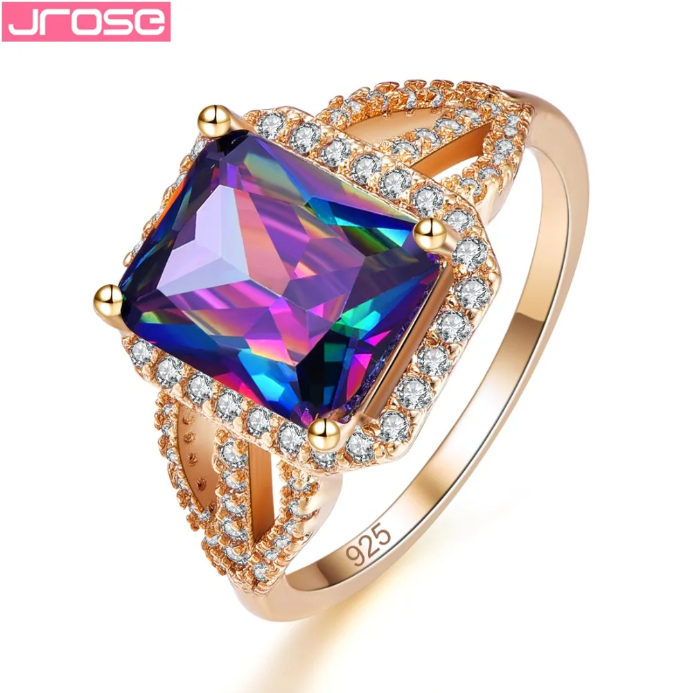 JROSE Gorgeous Elegant Rainbow Blue White Cubic Zircon Fashion Jewelry Silver Women Men Ring Size 6 7 8 9 Engagement Wedding
JROSE Gorgeous Elegant Rainbow Blue White Cubic Zircon Fashion Jewelry Silver Women Men Ring Size 6 7 8 9 Engagement Wedding
