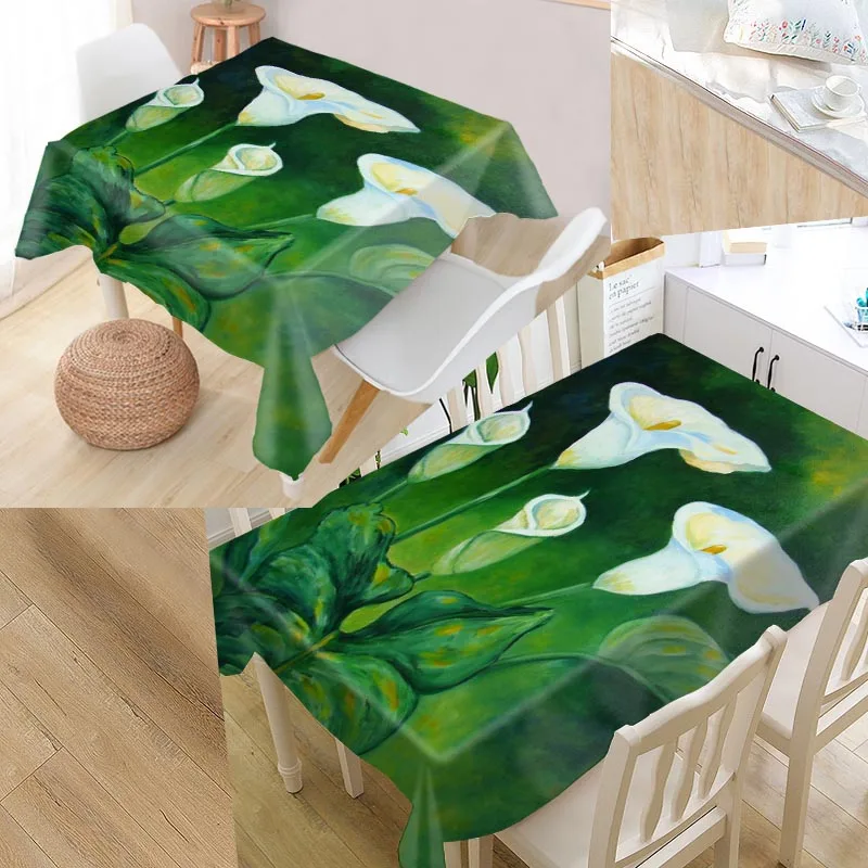 New Arrival Custom calla painting Table Cloth Waterproof Oxford Fabric Rectangular Tablecloth Home Party Tablecloth
New Arrival Custom calla painting Table Cloth Waterproof Oxford Fabric Rectangular Tablecloth Home Party Tablecloth