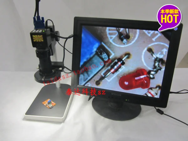 VGA electronic video microscope 2 million pixels 130 times magnification microscope
VGA electronic video microscope 2 million pixels 130 times magnification microscope