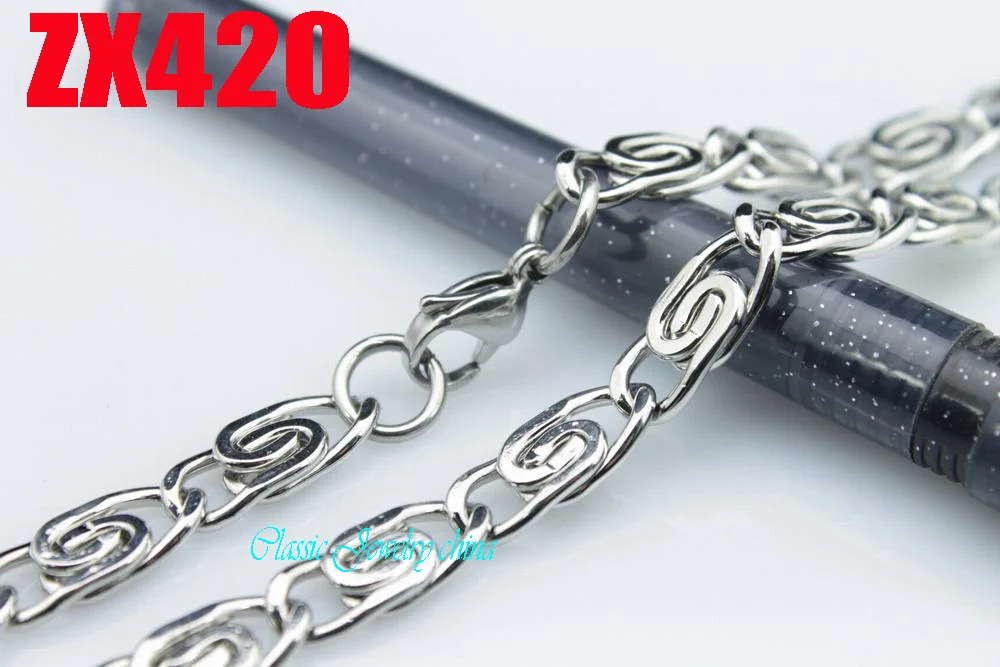 7.5mm flattening big spiral chain stainless steel necklace man male women fashion jewelry 10pcs ZX420
7.5mm flattening big spiral chain stainless steel necklace man male women fashion jewelry 10pcs ZX420