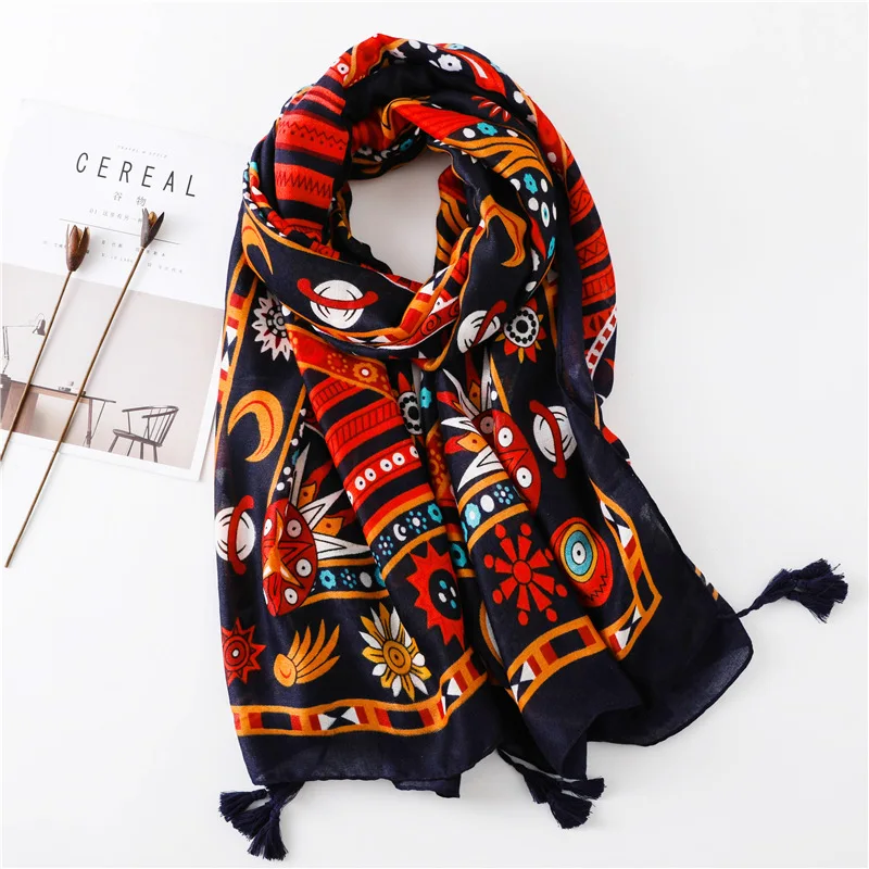 Autumn Winter Fashion African Ethnic Floral Tassel Viscose Shawl Scarf From Indian Women Print Warm Hijab and Wraps Muslim Sjaal
Autumn Winter Fashion African Ethnic Floral Tassel Viscose Shawl Scarf From Indian Women Print Warm Hijab and Wraps Muslim Sjaal
