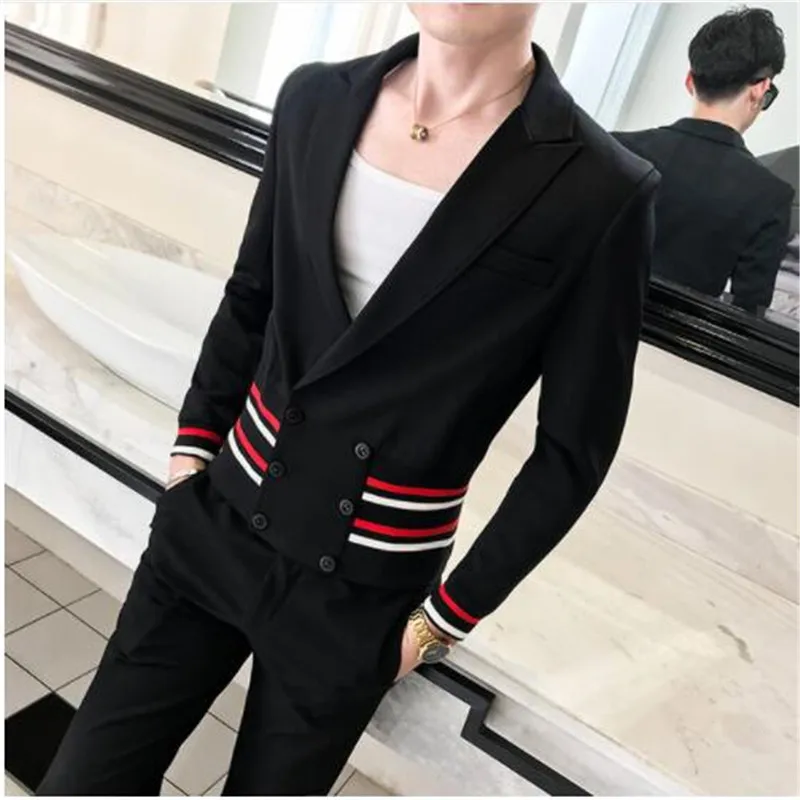 Mens Stylish Blazer British's Style Casual Slim Fit Suit Jacket Men Coat Terno Masculino Veste Costume Homme Deep V Sexy Outfit
Mens Stylish Blazer British's Style Casual Slim Fit Suit Jacket Men Coat Terno Masculino Veste Costume Homme Deep V Sexy Outfit