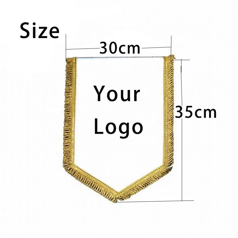 Custom Your Logo Stain Double Sides Printed 30*35cm Hanging Decoration Pennant Flag
Custom Your Logo Stain Double Sides Printed 30*35cm Hanging Decoration Pennant Flag