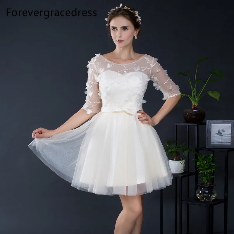 Forevergracedress Элегантный Дешевые платье подружки невесты Новинка Sheer Средства ухода